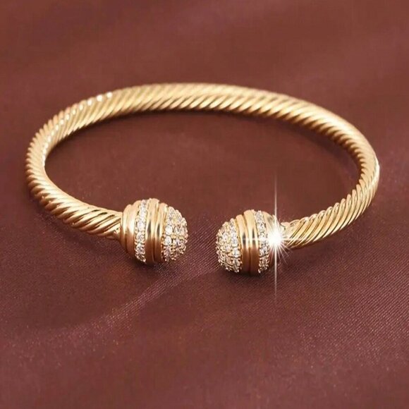 Fashionable Women's Elegant Open Cable Rope Bracelet W - Picture 2 of 4